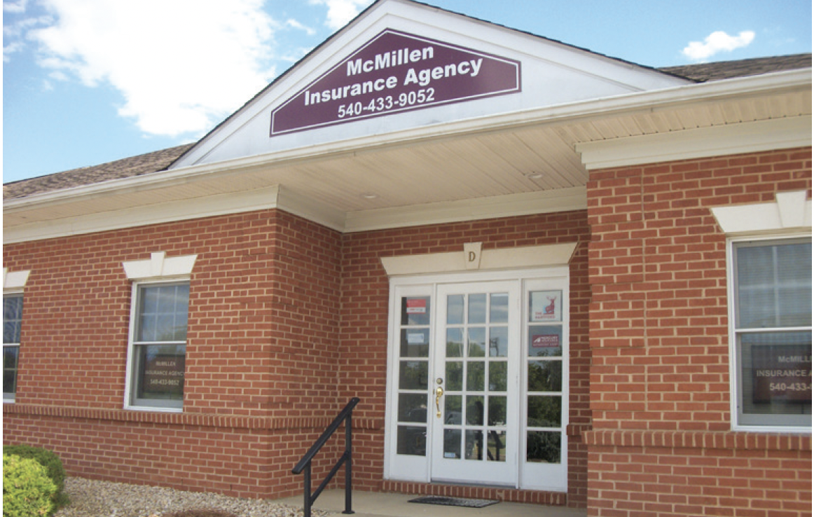 Exterior of McMillen Insurance Agency in Harrisonburg, Virginia