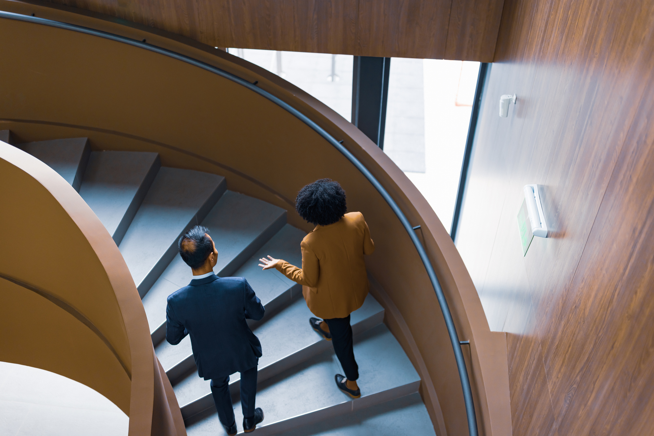 Insurance agency owner meeting a potential buyer to ensure a good cultural and business fit.