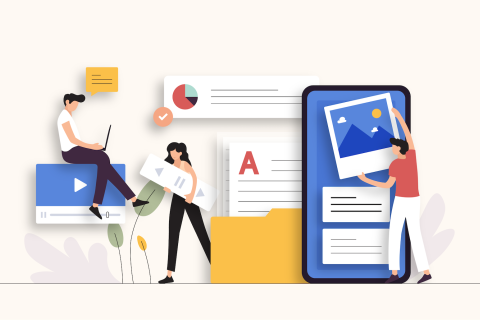 Content marketing related illustration