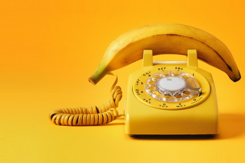 Phone with a Banana Handle