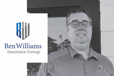 Ben Williams headshot and Ben Williams Insurance Group logo