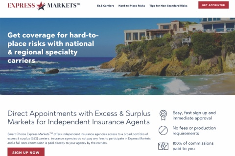 Express Markets site homepage