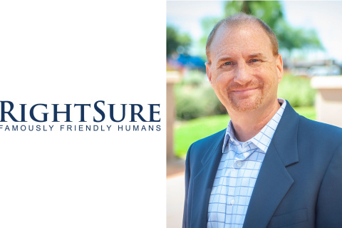 Right Sure Insurance logo and Jeff Arnold smiling