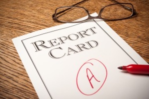 Photo of a report card