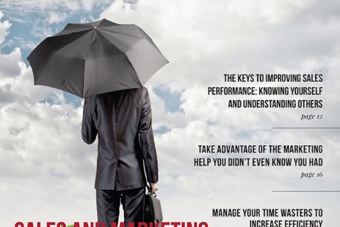 Cover of the 2021 Smart Choice Magazine Marketing Issue titled "Sales and Marketing: Weather any storm with the proper techniques."