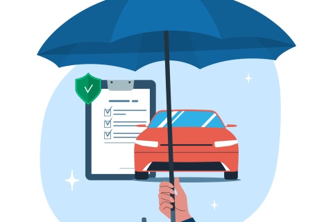 Stock illustration of an auto insurance form with checklist items, emphasizing the importance of documenting additional drivers to avoid coverage issues.