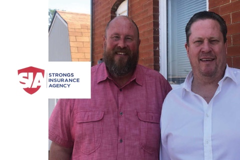Strongs Insurance Agency logo and photo of Brian and Bill Strong, leaders of Strongs Agency, providing expert insurance services.