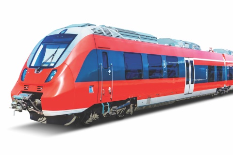 Red passenger train