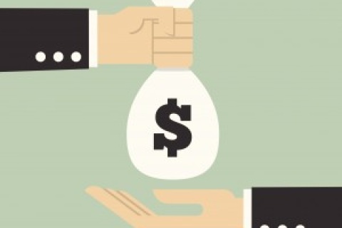 Illustration of a bag of money