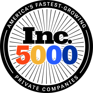 Inc 5000 Badge for America's fastest growing private companies.